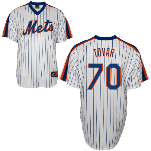 Wilfredo Tovar #70 MLB Jersey-New York Mets Men's Authentic Home Cooperstown White Baseball Jersey
